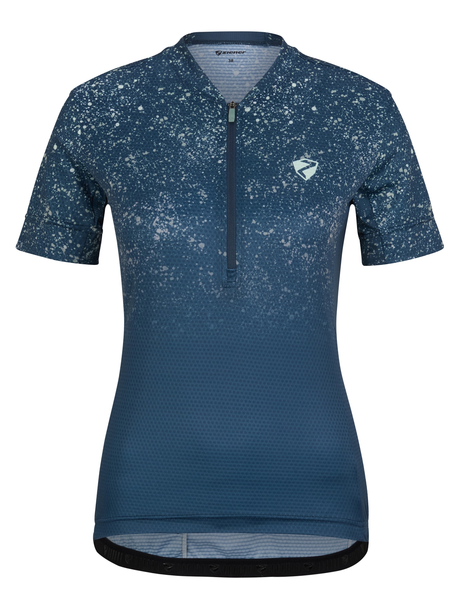 Radtrikot ZIENER "NALADIA-Z", Damen, Gr. 42, hale navy, Obermaterial: 100% Polyester; Obermaterial 2: 90% Polyester, 10% Elasthan, Trikots Image