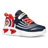 Sneaker GEOX "J ASSISTER BOY Blinkschuh", Kinder, Gr. 26, blau (navy, rot), Synthetik, Textil, sportlich, Schuhe, Sneaker, Klettschuh, Retro Sneaker mit Super Mario Motiv