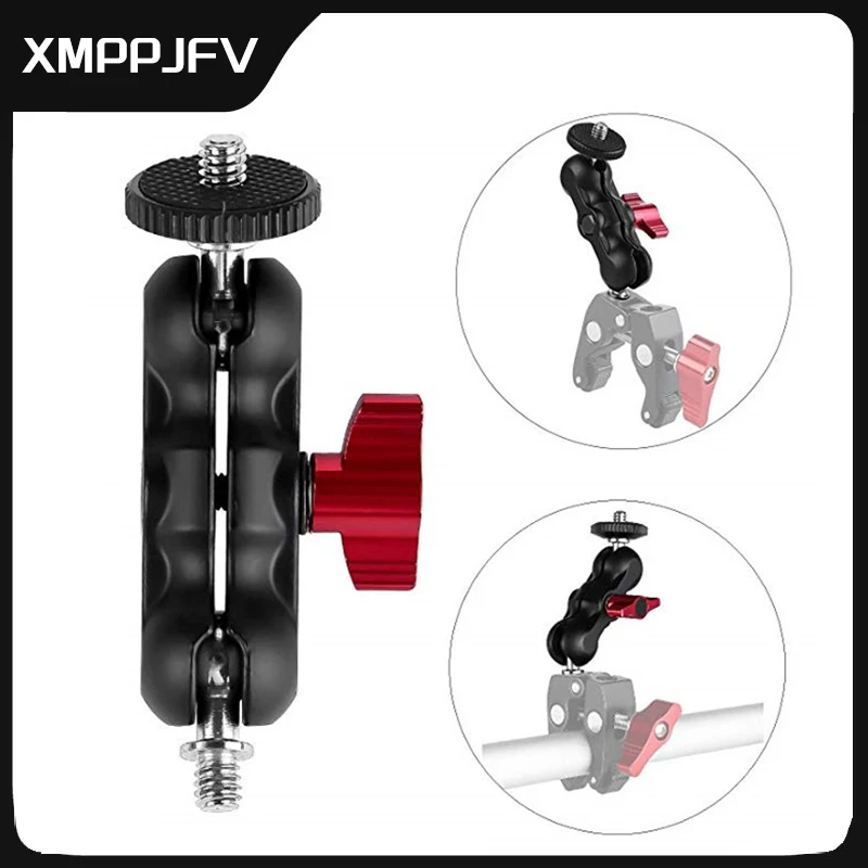 Magic Arm Kugelkopf Clip 1/4 Zoll -20 Gewinde Kugelhalterung Klemme Drehbare Super Klemme für GPS Telefon Monitor Video Licht Gopro Image