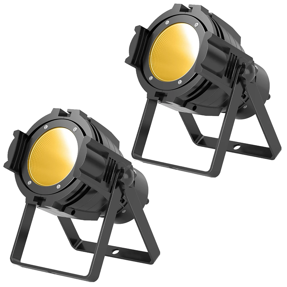 U'King 2PCS 80W Direct Broadcast Par Licht Normal Weiß + Warm Weiß COB Hochzeit Leistung Film Live Füllen licht Bühne Licht