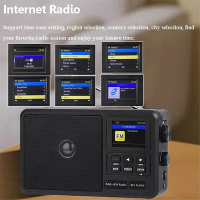 Tragbares Netzwerkradio DAB+/FM-Radios Drahtloser Bluetooth-Lautsprecher mit LCD-Bildschirm, Image