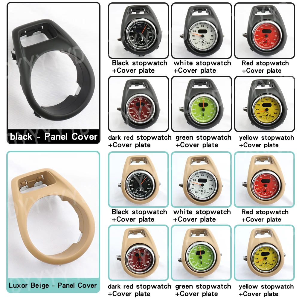 Für Porsche 718 Boxster 981 Cayman 2013-2016 Auto-Stoppuhr Innenraum Armaturenbrett-Uhr Kompass Modifikations-Zubehör Image