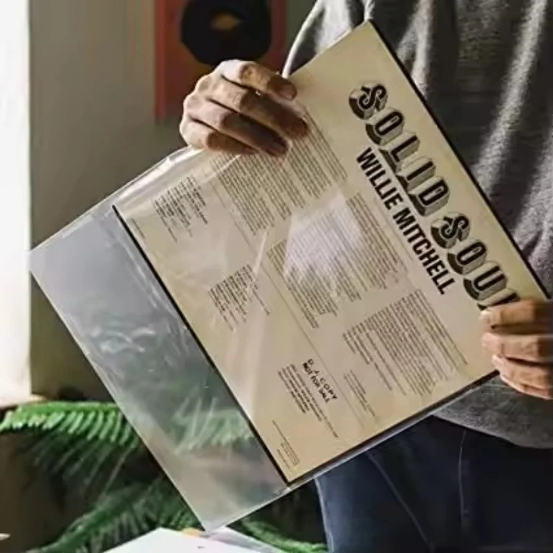 Premium 12-Zoll-Schallplattenhüllen, schützende Aufbewahrungs-Außenabdeckung, nicht abgedichtetes Klappendesign, offenes Ende für einfachen Zugriff und Schutz Image