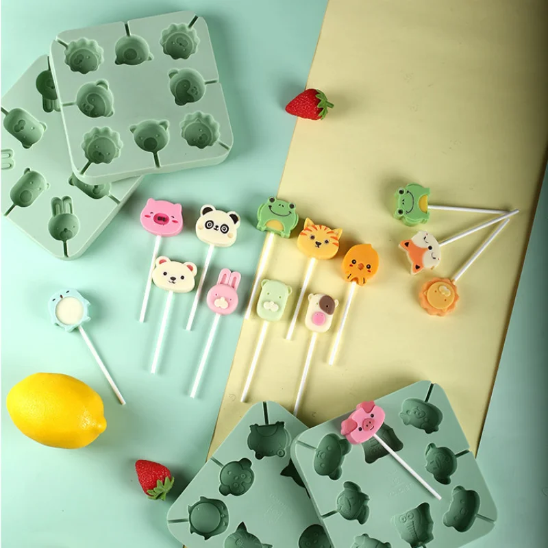 8-Loch Tier Lutscher Silikon form Backform Kuchen Brot Mousse Schokoladen chip Keksform Schokoladen form Silikon Kuchen form Image