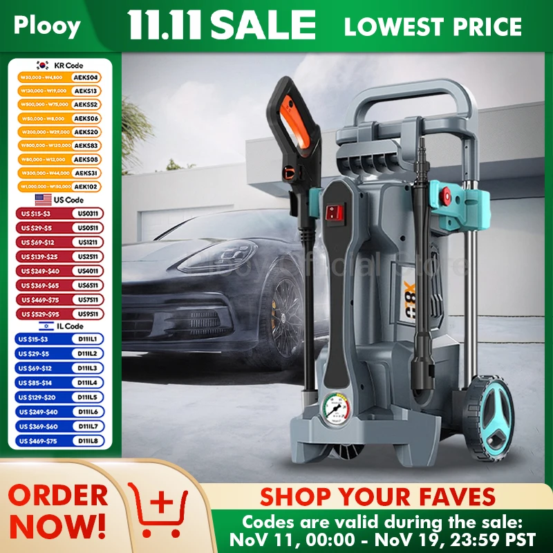 Hochdruck Auto Waschmaschinen 2800W Garten Waschmaschine Für Wasser Pistole Garten Hochdruck Reinigung Maschine Hand-Gehalten