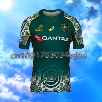 2025 Australian rugby jerseys 3D printed fashionable sportswear training clothing 202 trendy tops
