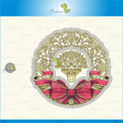 Christmas Wreath Card Shape Die Set metal cutting dies 2021 new diy molds Scrapbooking Paper Making die printed sheets