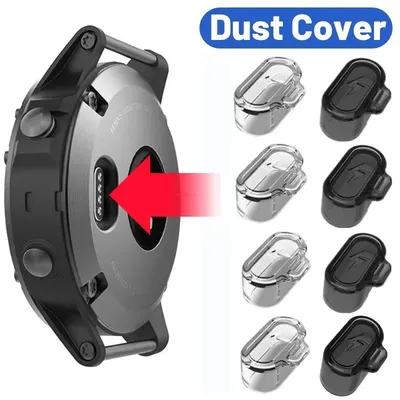 Transparent Dust Cover for Garmin Forerunner 955 945 255 Fenix 7 7S 7X 6 6S 6X Soft TPU Dustproof Plug Clear Dust Cap Case
