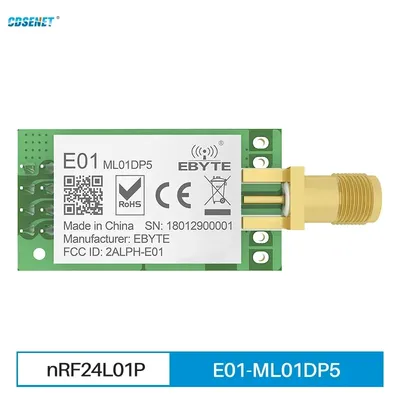 10pcs 2.4GHz nRF24L01 PA LNA rf SPI Module E01-ML01DP5 CDSENET Long Range 2.4g nRF24L01P Wireless