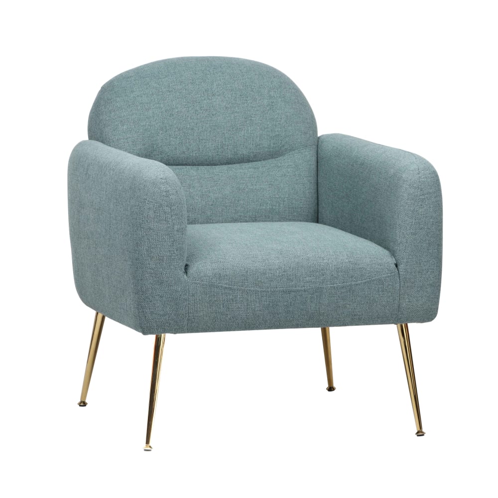 Fauteuil relax en acier et tissu bleu