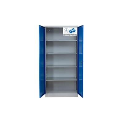 PROREGAL Stahlschrank BEE mit 6 lackierten Fachböden | HxBxT 195x92x50cm | Grau-Blau | Werkstattschrank Werkzeugschrank Aktenschrank Universalschrank Image
