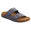 Pantolette ROHDE "Rodigo-D", Damen, Gr. 41, blau (ocean), Leder, klassisch, Schuhe, Sommerschuh, Schlappen, Hausschuh mit Schnallenverschlüsse