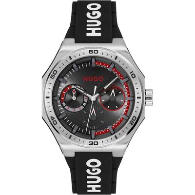 Multifunktionsuhr HUGO "GRAIL SPORT", schwarz, Armbanduhren, Herren, Quarzuhr, Armbanduhr, Herrenuhr, Edelstahlarmband, analog Image