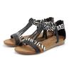 Sandale LASCANA "Sommerschuh, Sandalette", Damen, Gr. 42, schwarz-weiß (schwarz, zebra), Obermaterial: 50% Lederimitat, 50% Textilmaterial. Futter: 100% Lederimitat. Decksohle: 100% Lederimitat. Laufsohle: 100% Synthetik, bedruckt, modisch, Schuhe...