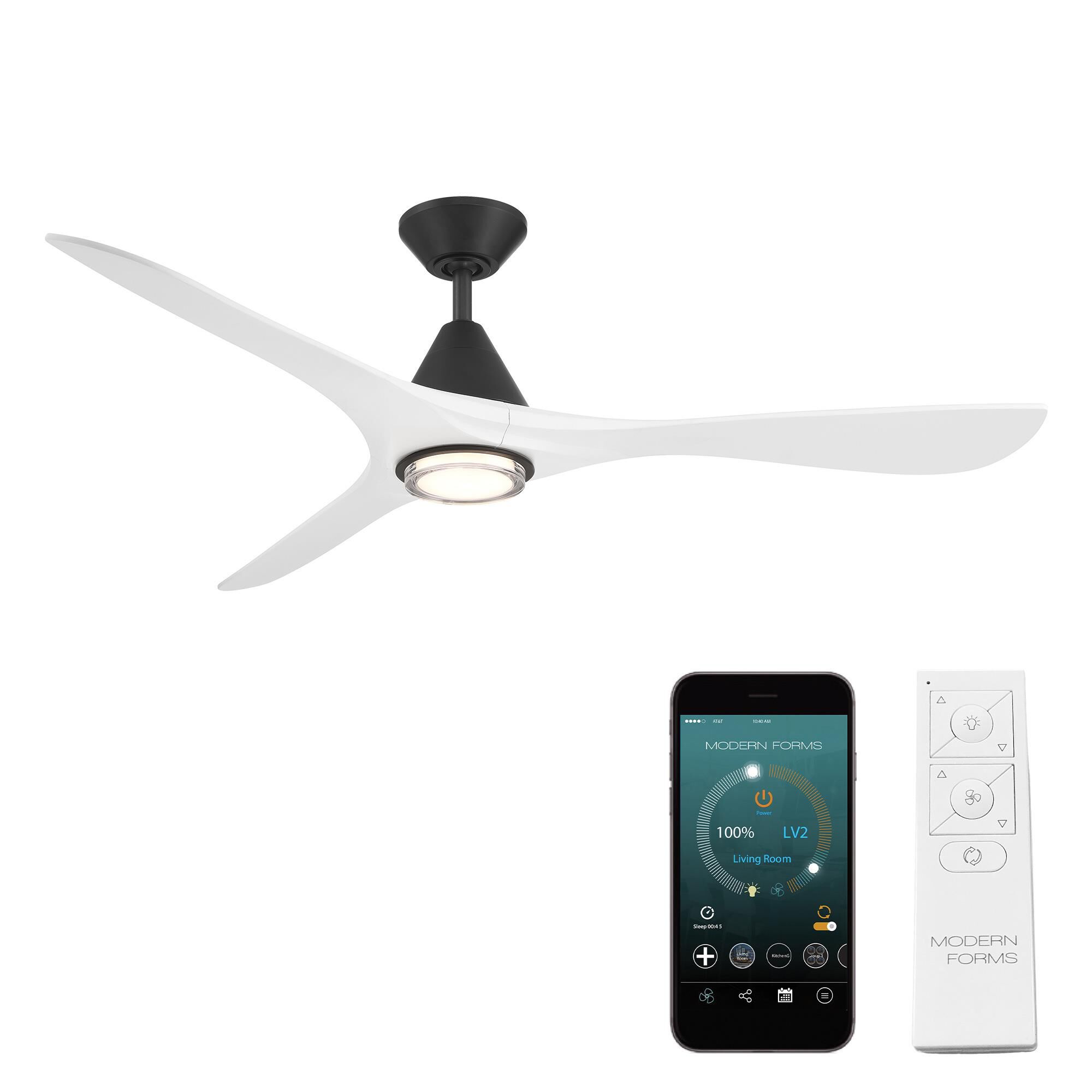 Modern Forms Carve 60 Inch Ceiling Fan with Light Kit - FR-D2504-60L-MB/MW