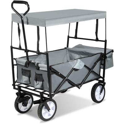 Swanew - Bollerwagen faltbar mit Dach Handwagen Transportwagen Faltwagen Gerätewagen faltbar bis 80 Image