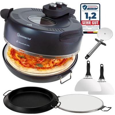 Sommertal - PizzaProfi xxl Pizzaofen mit 39cm Steinplatte – Pizza Ofen elektrisch, schnelle Image