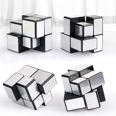 SENGSO Spiegel Zauberwürfel 2x2 Golden Silver Magic Cubo Beruf Puzzle 2x2x2 Geschwindigkeitswürfel für Kinderspielzeug Image