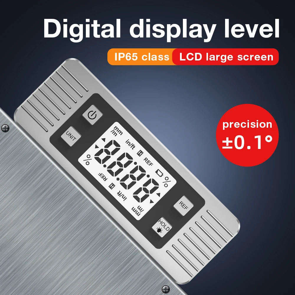 Neigungsmesser für digitale Wasserwaage, elektronischer Winkelmesser mit Magnet, Wasserwaage, Winkelmesser, Wasserwaage, Neigungsmesser mit Hintergrundbeleuchtung Image