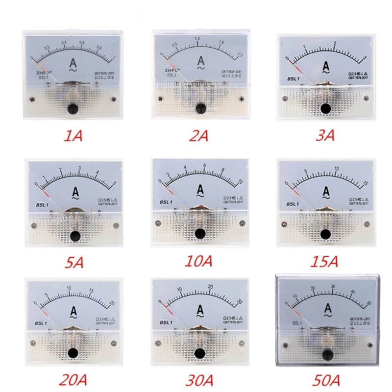 85 AC Panel Meter Analog Panel Ampere meter Zifferblatt Strom anzeige Zeiger Ampere meter Image