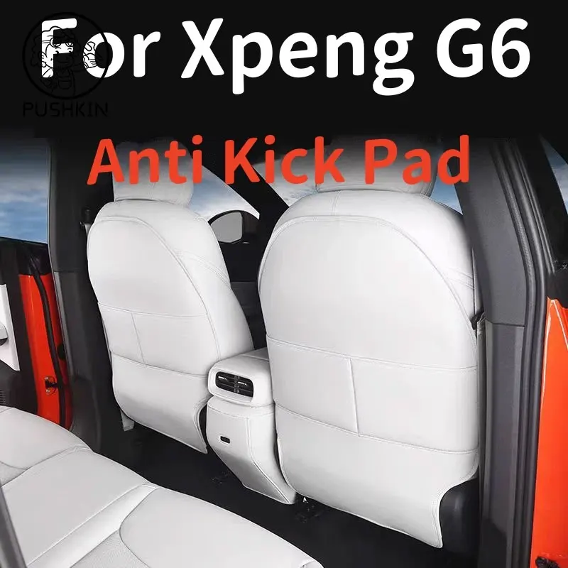 Für Xpeng G6 2026 2025 2024 Leder-Sitzrücken-Kick-Schutz Rücksitz-Kick-Matte Sitzbezug Wasserdichtes Zubehör Image