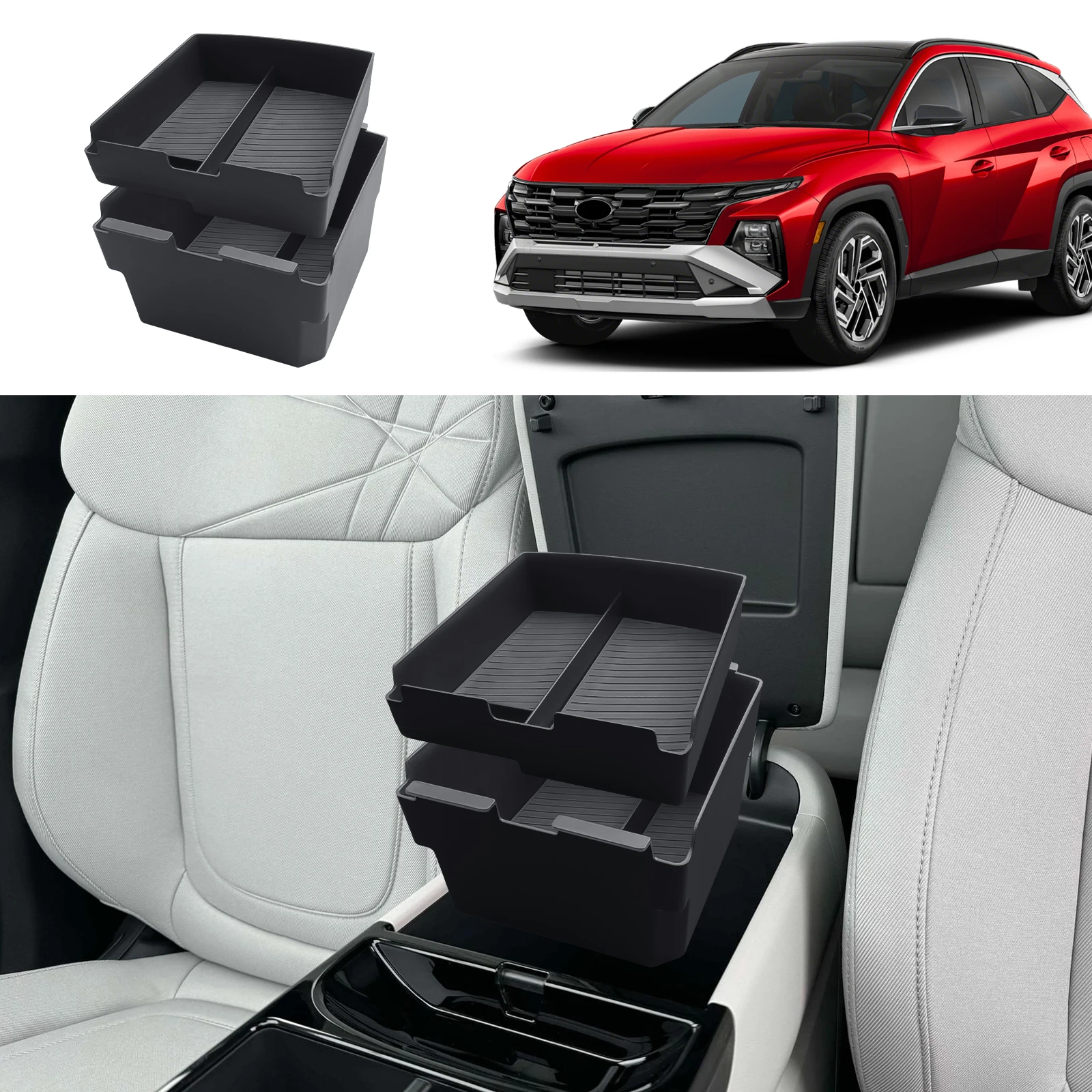 LFOTPP Car Central Storage Box für Hyundai Tucson NX4 Limited 2025 2026 Electronic Transmission Armrest Storage Box Auto Hyundai Tucson 2025 Zubehör Image