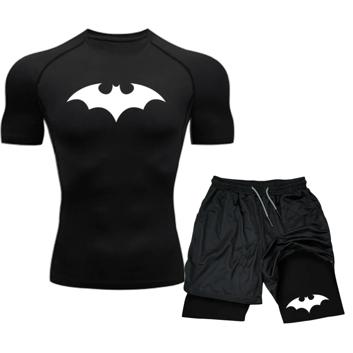 Männer Sport Anzüge Rashguard Jiu Jitsu Trikots Strumpfhosen Hosen Lauf T-shirt Boxen Sets Gym Training Muay Thai Shorts MMA Fightwear Image