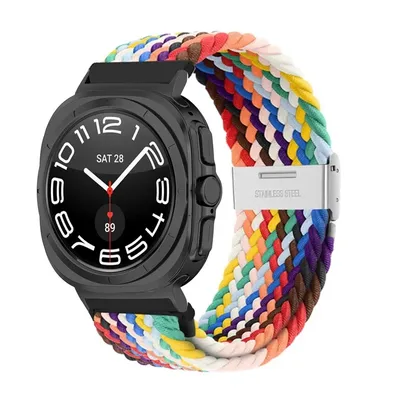 Für Galaxy Watch Ultra Armband 47mm Zubehör Handgelenk Gürtel geflochten Solo Loop Nylon Sport Armband Correa Galaxy Uhr 7 Ultra Band Image