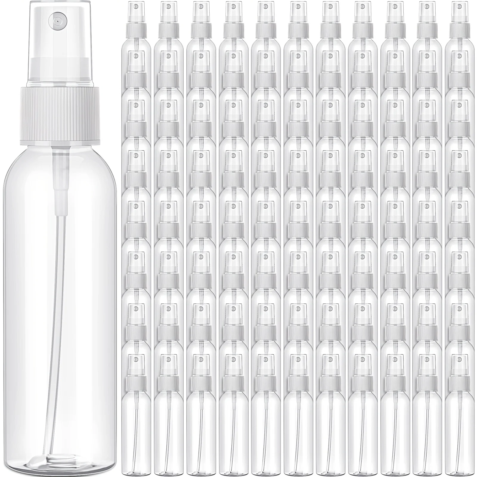 20PCS 10/20/30/50/60/100ML Nachfüllbare Durchsichtige Kunststoff Leere Mini Spray behälter für Reise Reinigung Make-Up Flaschen Großhandel Image