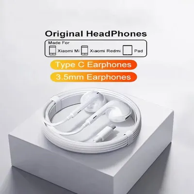 For Xiaomi Headphones Xiaomi mi 14 13 12 in-ear Earphones Redmi Note 10 9 Type C 3.5mm Wired Headset Phone Accessories