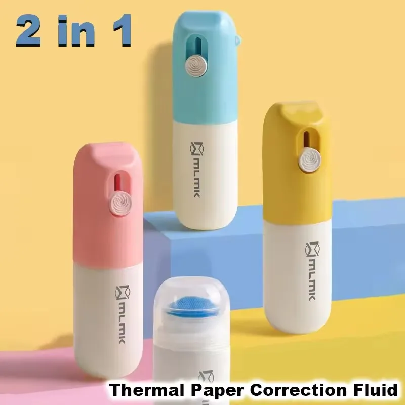 Thermopapier Easer Mail Opener 2-in-1 Korrekturflüssigkeit mit Messer Anti Peep Identitätsinformationen Privatsphäre Schutz Radiergummi Image