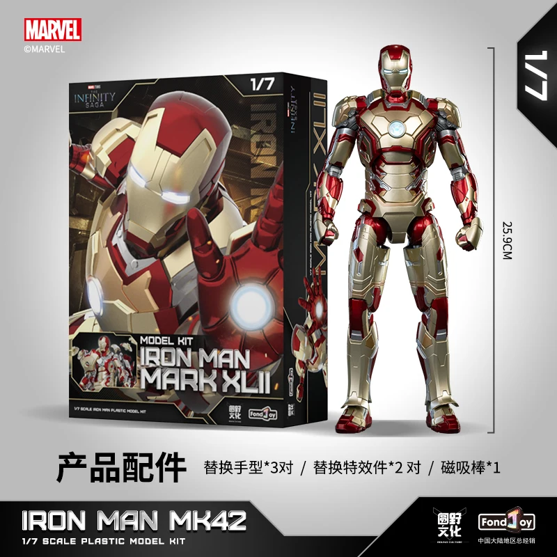 26 cm Hot Toys Original Iron Man 1/7 Mk42 Mk43 1/12 Mk1 Mk2 Mk3 Mk4 Mk5 Mk6 montiert Tony Stark Action Figur Sammeln Spielzeug Geschenk