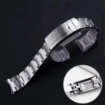 Uhrenarmbänder für Rolex SUBMARINER DAYTONA Yacht-Master GMT Uhrenarmband mit Glidelock-Verschluss, Edelstahlarmband, 20 mm, 21 mm Image