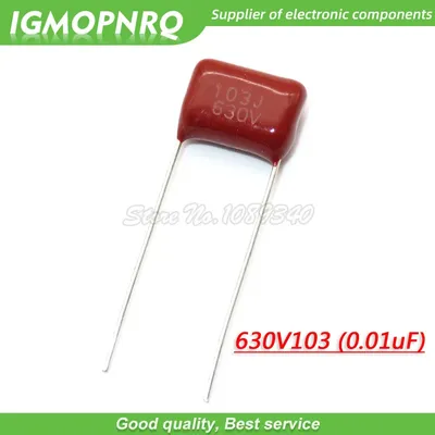 10 Stück 0,01 v103j 630 uf Abstand 10mm 10nf v cbb Polypropylen-Film kondensator 630v103j-p10 Image