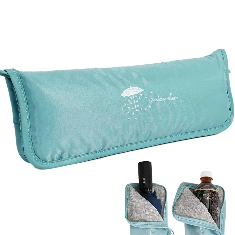 Regenschirm-Tasche, wasserdicht, faltbar, Aufbewahrungstasche für nasse Regenschirme, wasserabsorbierende Tasche, Reise-Regenschirm-Abdeckung, vielseitig einsetzbar für Zuhause, Camping Image