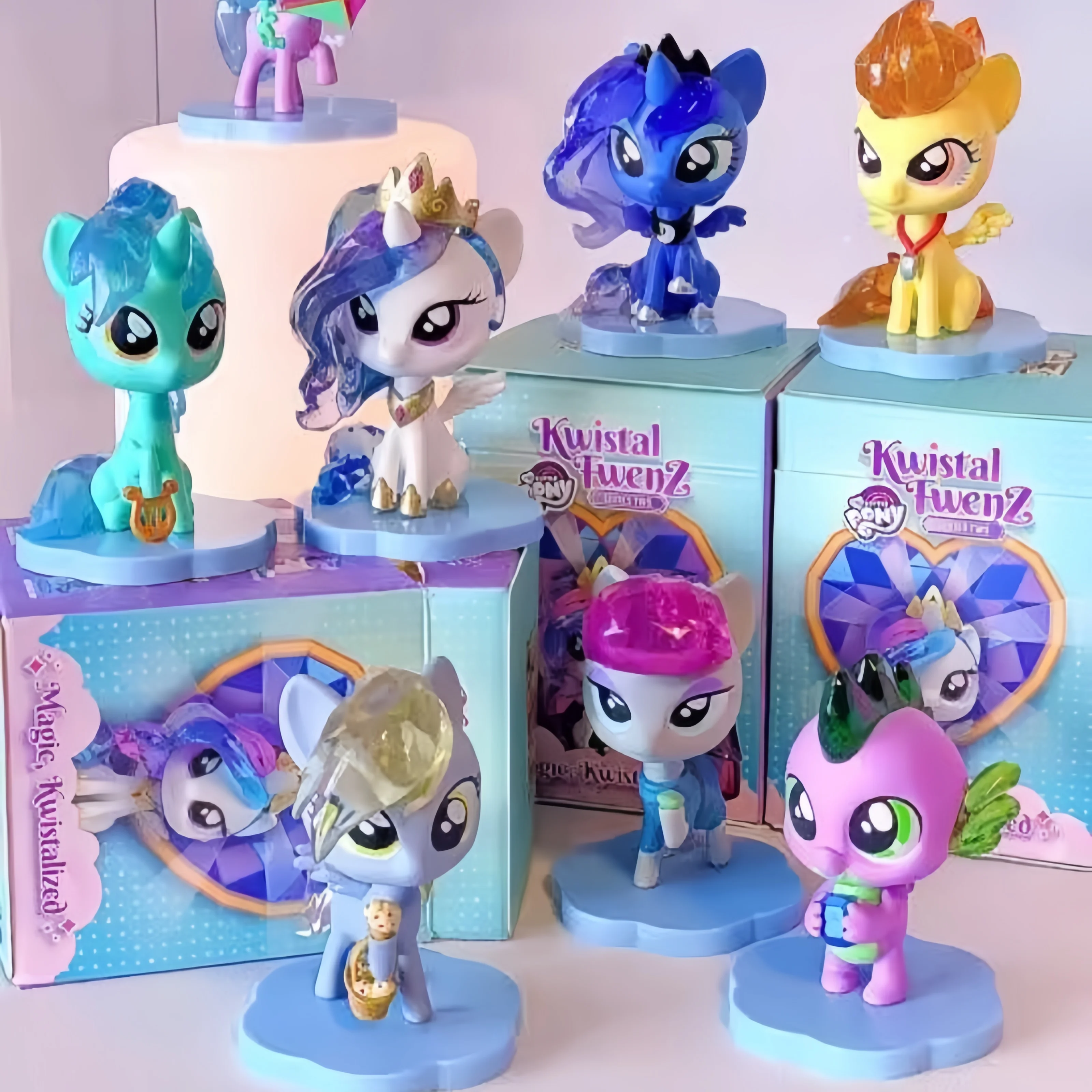 Original My Little Pony Figur Kwistal Fwenz Serie Blind Box 1/8 stücke Mystery Box Niedlichen Cartoon Dekor Spielzeug Kinder Überraschung geschenke