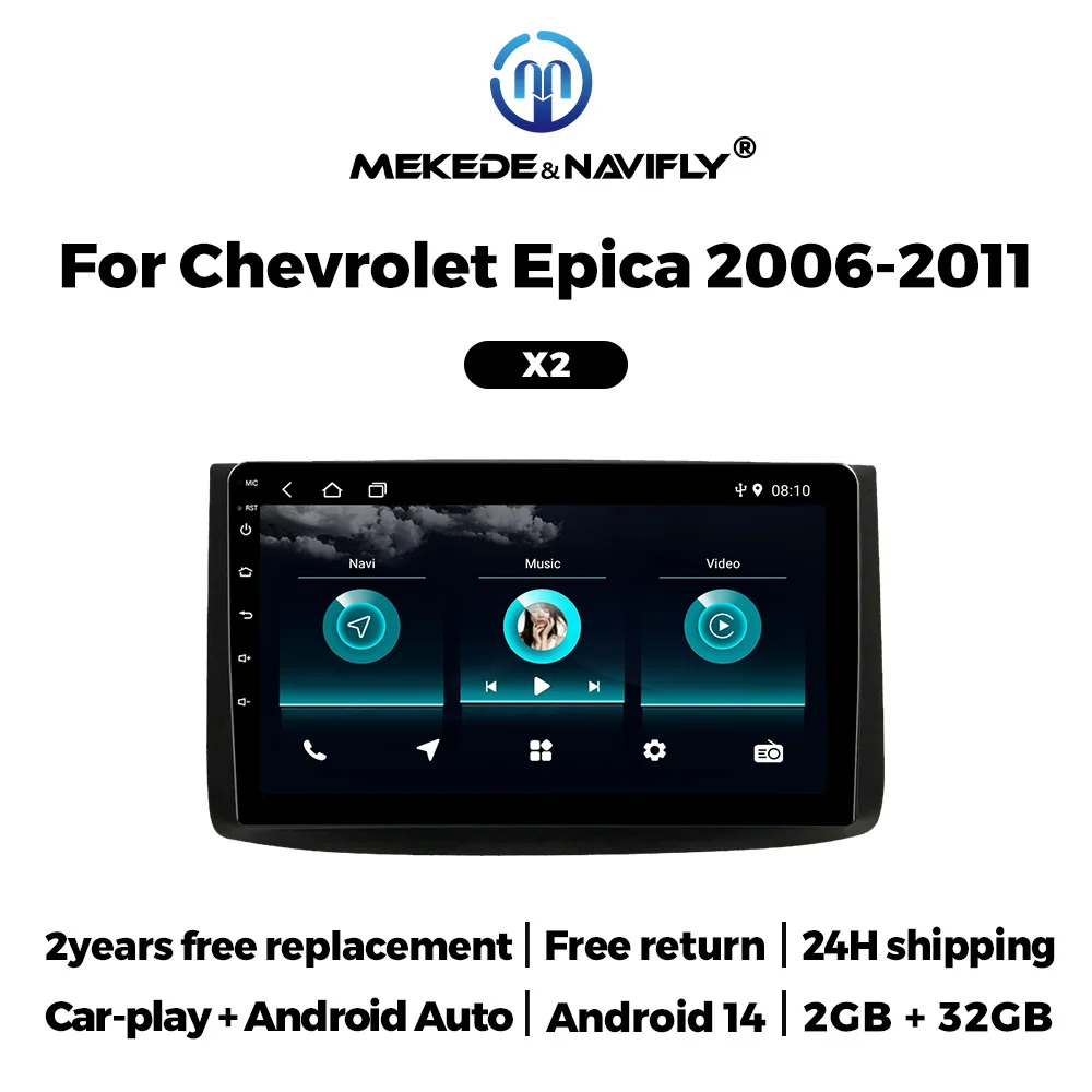 MEKEDE Für chevrolet Epica 2006-2011 Kopf Einheit Android14 9 zoll Auto Radio Multimedia Video Player Navigation GPS CarPlay auto 4G Image