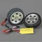 JP Hobby Electric Brake Wheels 2PCS Main 45mm 60mm 75mm 4mm Axle And Brake Controller Set for RC