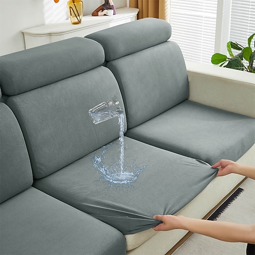100 % wasserdichter Sofabezug, Couchbezug für 1-Sitzer, Zweisitzer und 3-Sitzer, langlebiger Möbelschutz gegen Verschüttetes, Flecken und Schäden durch Haustiere Image
