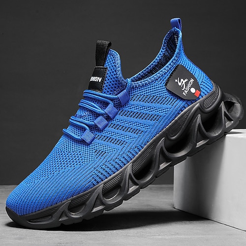 Herren Performance Sneaker, leichtes atmungsaktives Mesh in Elektroblau, sportliche Outdoor-Schuhe Image