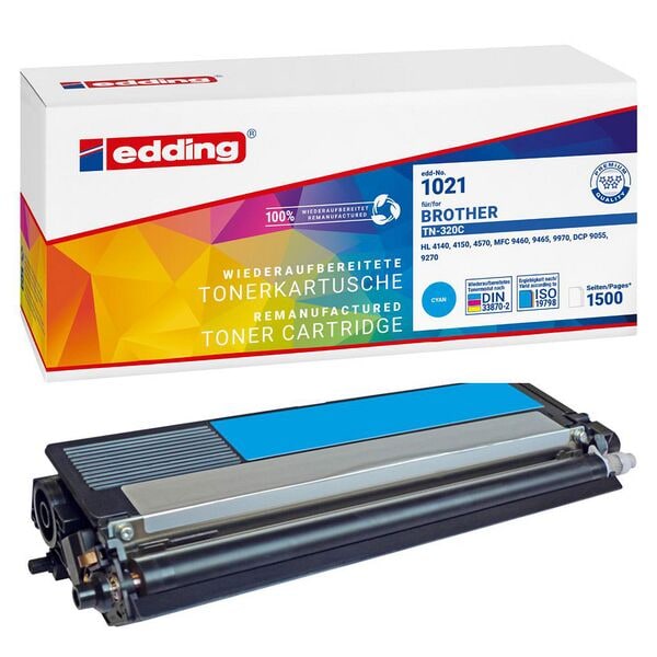 Edding Toner ersetzt Brother »TN-320C« EDD-1021 cyan blau Image