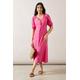 Wallis Womens Petite Pink Button Through Viscose Midi Dress - Size 18 UK | Wallis Sale | Discount Designer Brands