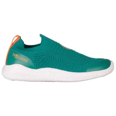 Trollkids - Kid's Oslo Sneaker XT - Freizeitschuhe 35 | EU 35 grün/ sahara sunset Image