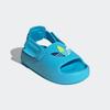 Badesandale ADIDAS ORIGINALS "ADIFOM KIDS ADILETTE", Gr. 31, sky rush, cloud weiß, solar gelb, Synthetik, Textil, sportlich, Schuhe