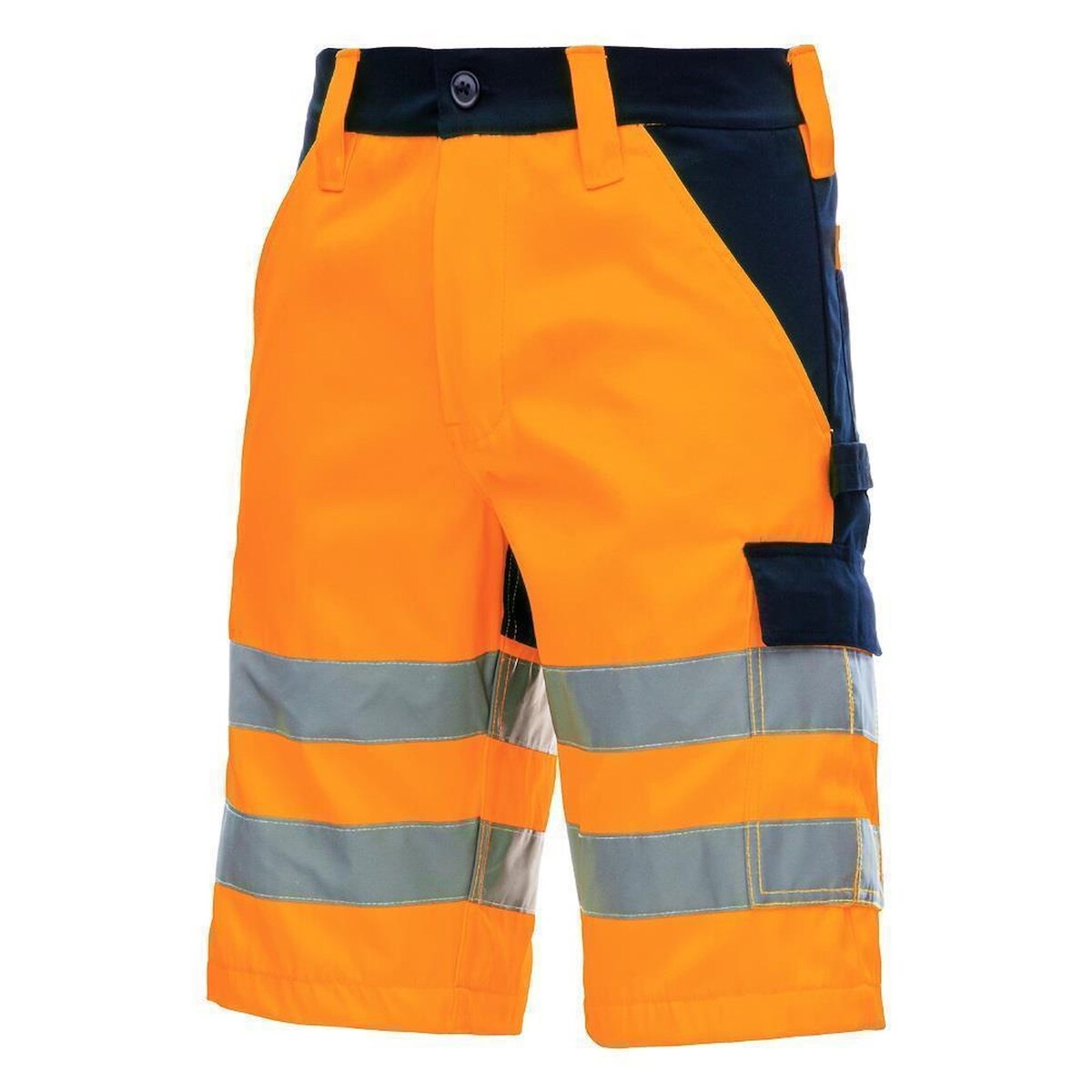 AS Arbeitsschutz Nitras Motion Tex VIZ Warnschutz Arbeitshose | orange | Gr. 42 | kurze Hose Image