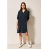 Sommerkleid CECIL, Damen, Gr. M (40), US-Größen, blau (universal blau), Web, 100% Baumwolle, unifarben, casual, comfort fit kniefrei, V-Ausschnitt, 3/4-Ärmel Bündchen, Kleider, aus 100% Baumwolle