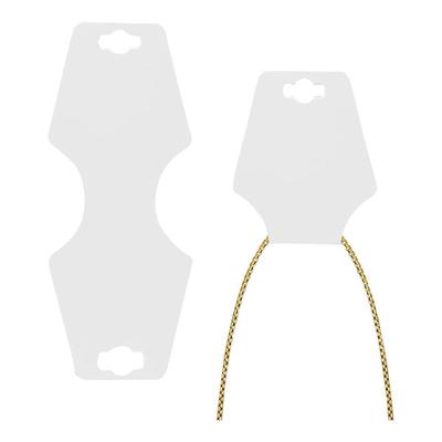 2 1/4" x 2 3/4" White Self-Adhesive Foldover Jewelry Display Card - 100/Case