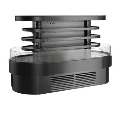 Structural Concepts FSI660R 80 3/4" Oasis Vertical Island Open Air Cooler w/ 4 Levels, 208-240v, Black