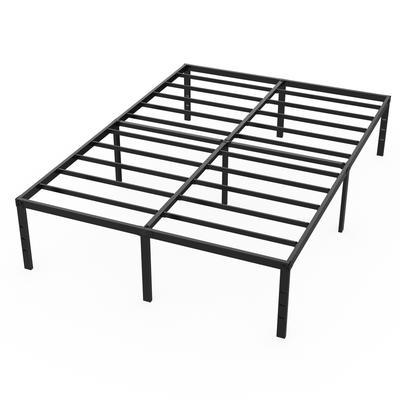 TEMU Bed Frame Metal Bed Bed Frame Made Of Metal, Modern Youth Bed With Slatted Frame, Single Bed 90 X 200 Cm, Double Bed 140 X 200 Cm, Easy Assembly, Black Image
