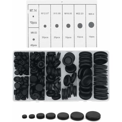 Gummistopfen, 200 Stück Gummitüllen, Gummitüllen, Gummitüllen-Set für Drahtkabel, Image
